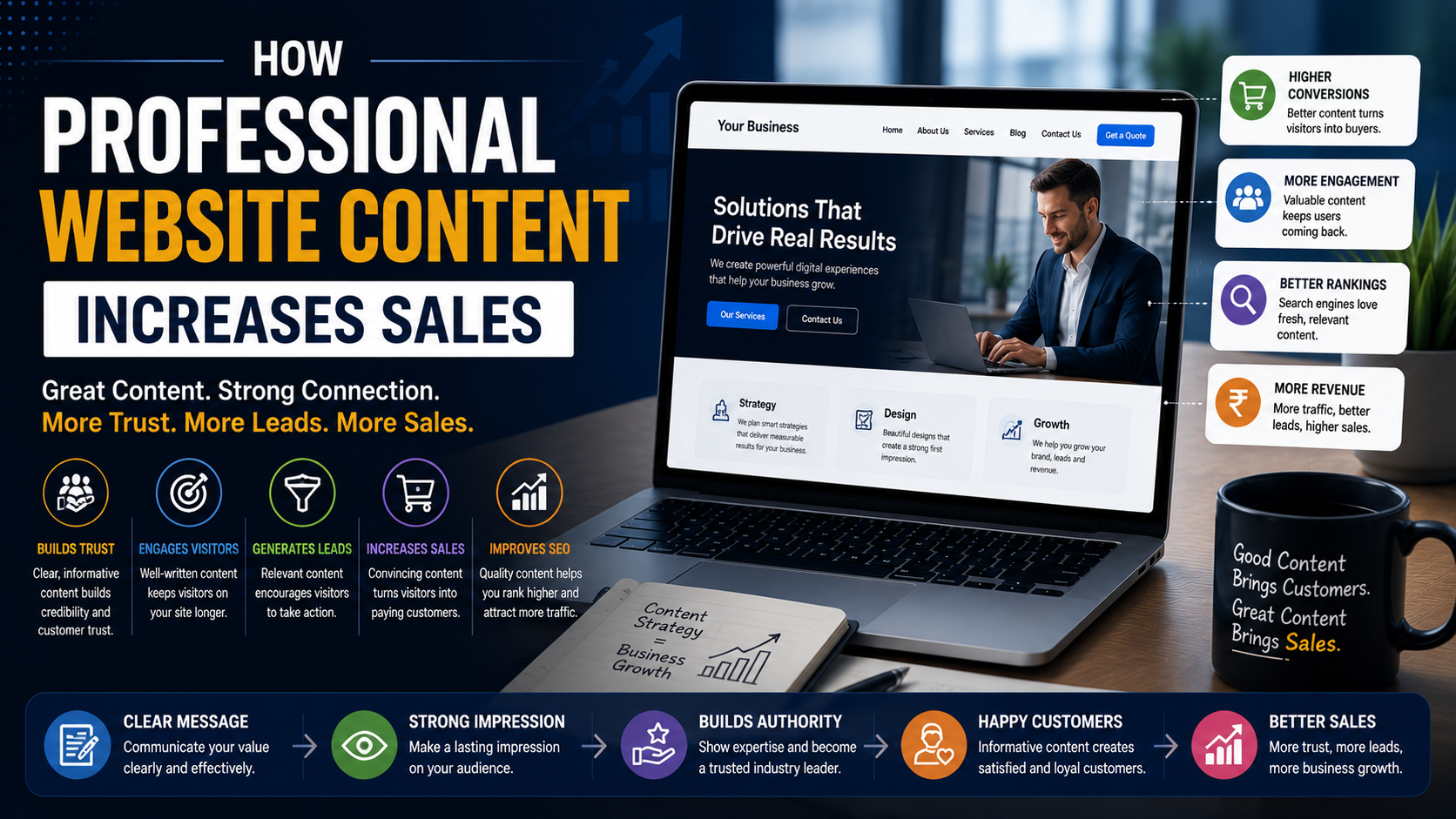How Professional Website Content Increases Sales
