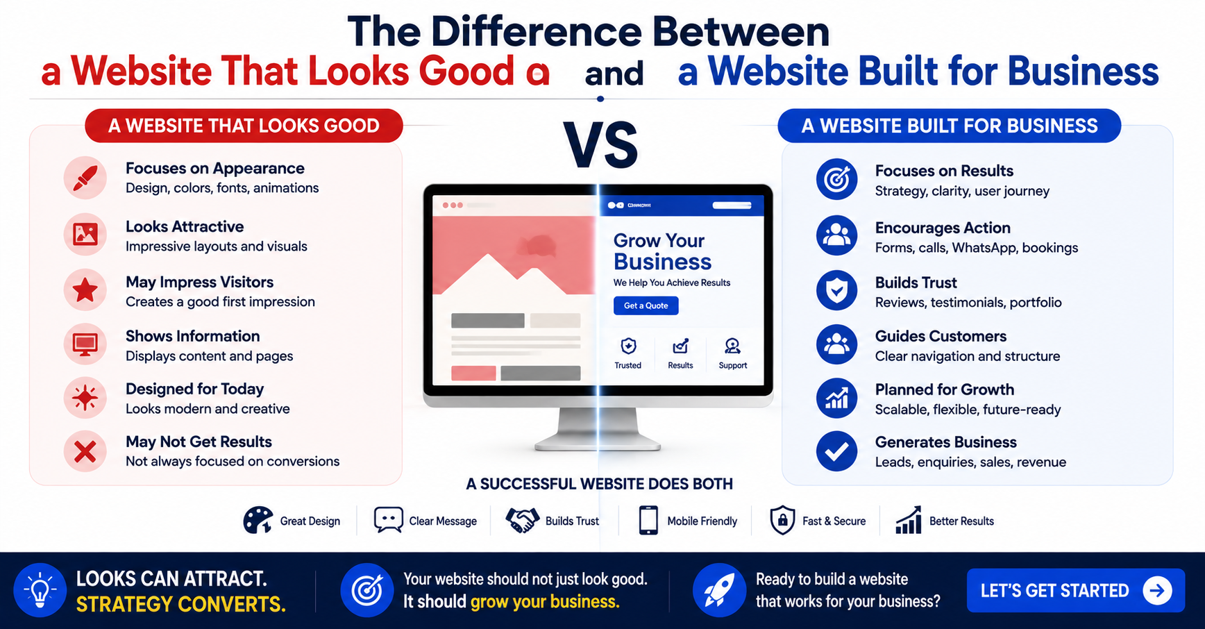The Difference Between a Website That Looks Good and a Website Built for Business
